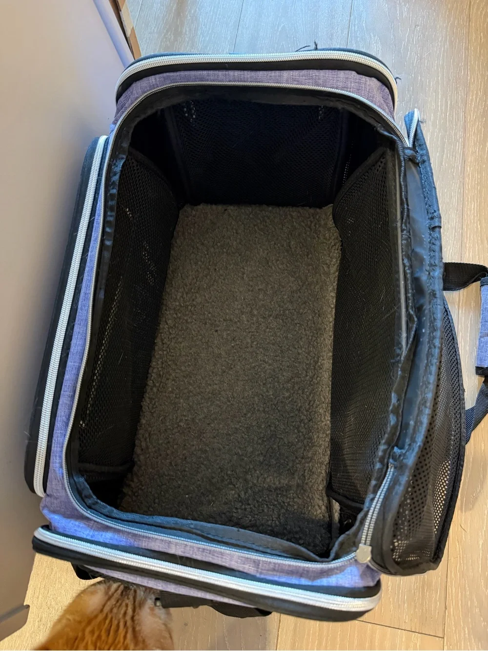 Portable Black Cat Carrier Soft-Sided Pet Travel Bag